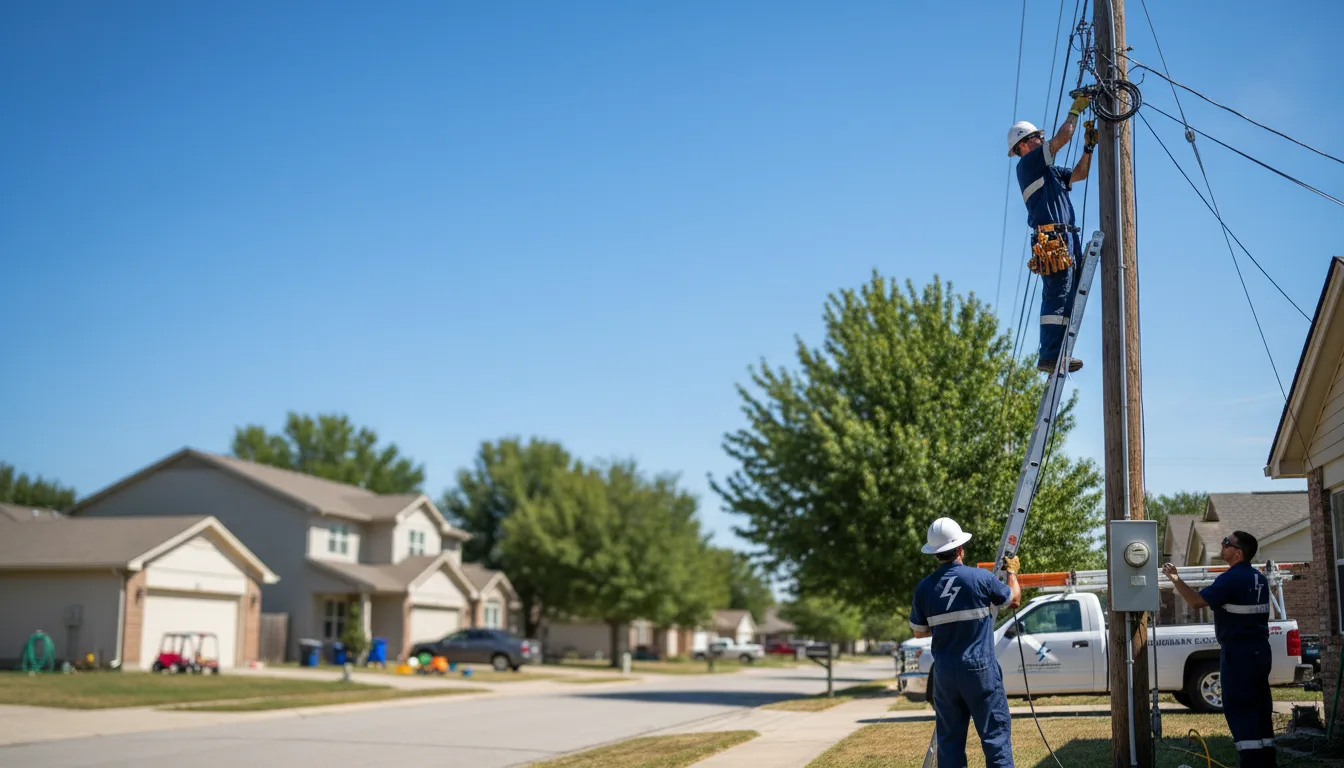 Residential electrician providing installation services in Selman City, TX